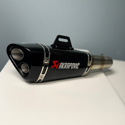 Escape moto doble salida carbono Akrapovic Style