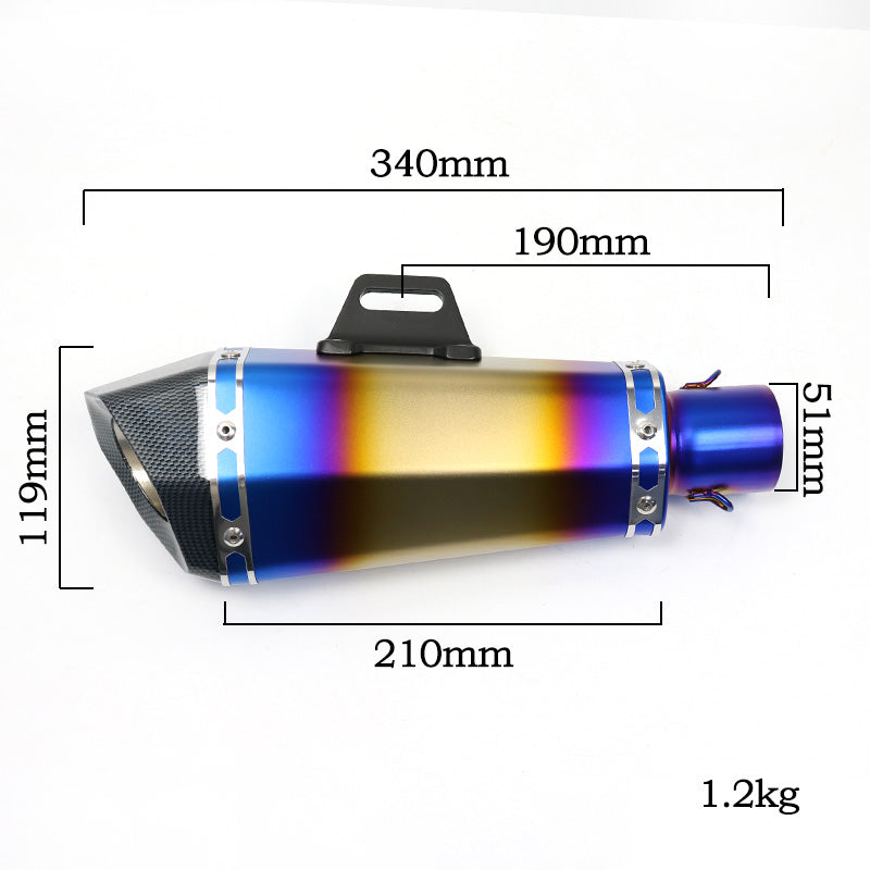 Silencioso de Moto Akrapovic Style (Efecto Camaleón)