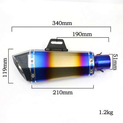 Silencioso de Moto Akrapovic Style (Efecto Camaleón)