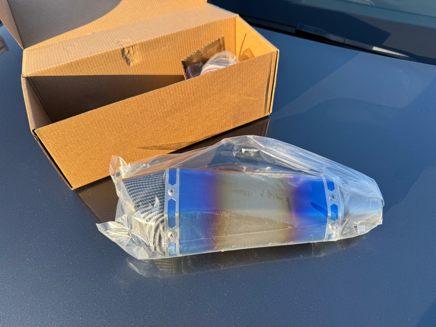 Silencioso de Moto Akrapovic Style (Efecto Camaleón)