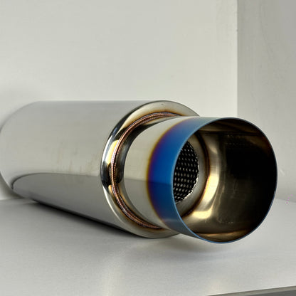 EscapeX Titanium Blue Flame – Silenciador Deportivo Universal
