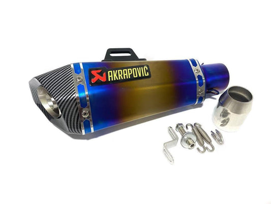 Silencioso de Moto Akrapovic Style (Efecto Camaleón)